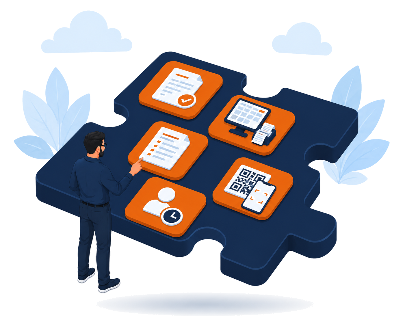 TSQ Technologies product suite: ZATiOX, POSiOX, INViOX, ATTENDiOX, SCANiOX